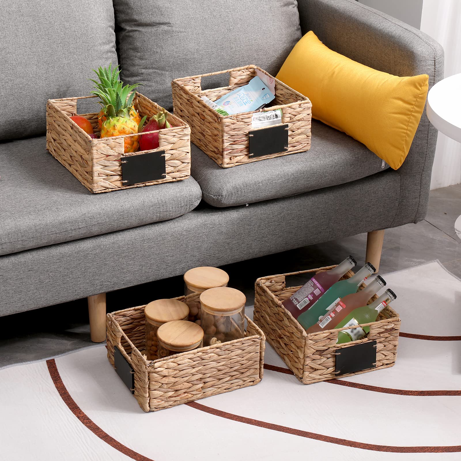Amazon.com: HLONYUX6 Water Hyacinth Storage Baskets Set of 4